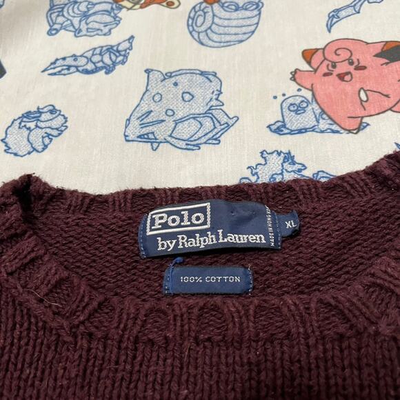 Vintage 90s Polo Ralph Lauren Purple Sweater - Picture 4 of 4